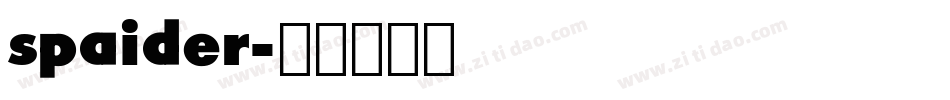 spaider字体转换