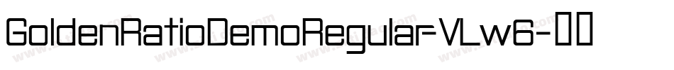 GoldenRatioDemoRegular-VLw6字体转换