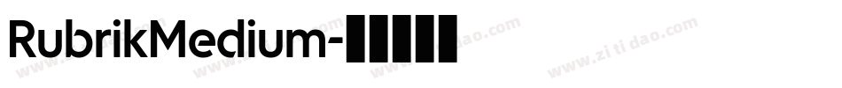 RubrikMedium字体转换