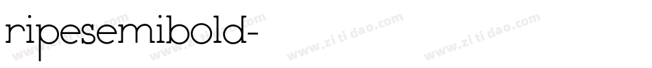 ripesemibold字体转换