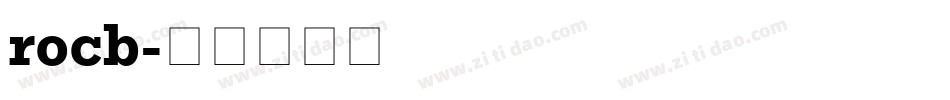 rocb字体转换