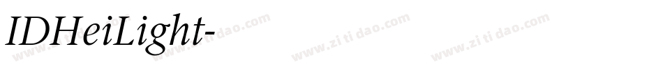 IDHeiLight字体转换