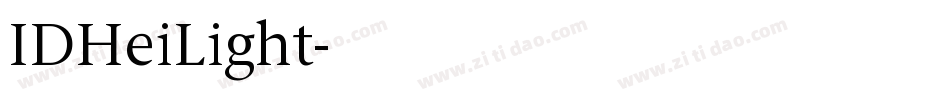 IDHeiLight字体转换