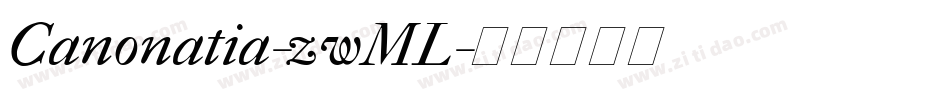 Canonatia-zwML字体转换