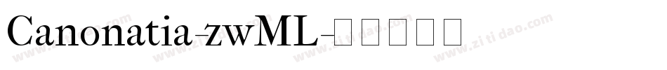 Canonatia-zwML字体转换