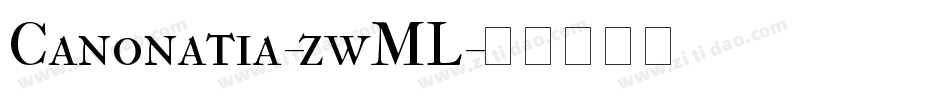 Canonatia-zwML字体转换