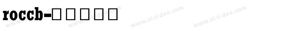 roccb字体转换