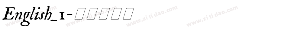 English_1字体转换