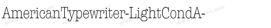 AmericanTypewriter-LightCondA字体转换