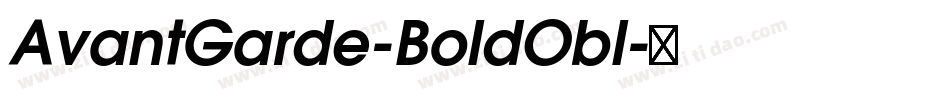 AvantGarde-BoldObl字体转换