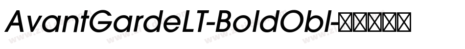 AvantGardeLT-BoldObl字体转换