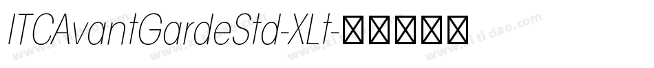 ITCAvantGardeStd-XLt字体转换