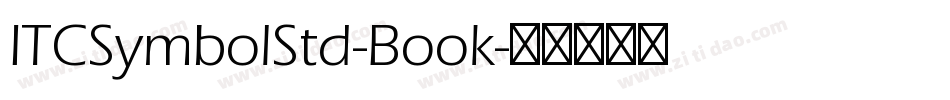 ITCSymbolStd-Book字体转换
