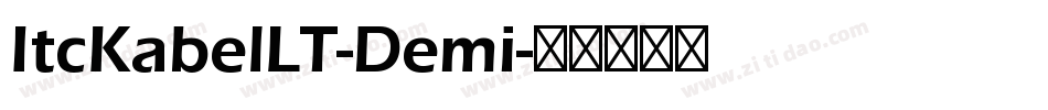 ItcKabelLT-Demi字体转换