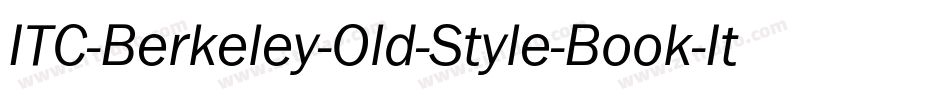 ITC-Berkeley-Old-Style-Book-It字体转换