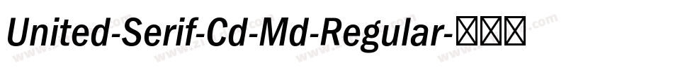 United-Serif-Cd-Md-Regular字体转换