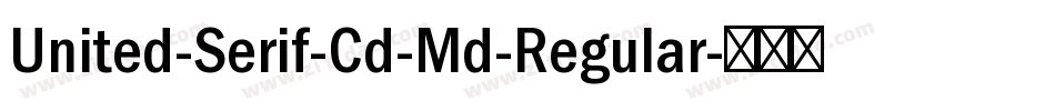 United-Serif-Cd-Md-Regular字体转换