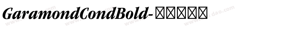 GaramondCondBold字体转换