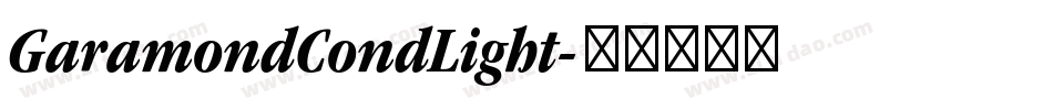 GaramondCondLight字体转换