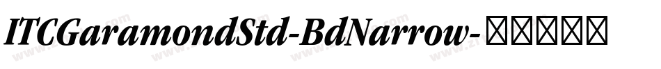 ITCGaramondStd-BdNarrow字体转换