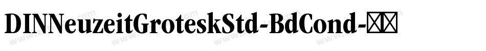 DINNeuzeitGroteskStd-BdCond字体转换
