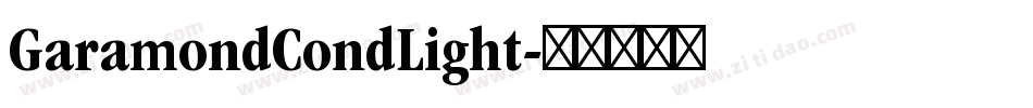 GaramondCondLight字体转换