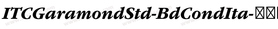 ITCGaramondStd-BdCondIta字体转换