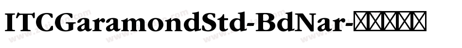 ITCGaramondStd-BdNar字体转换
