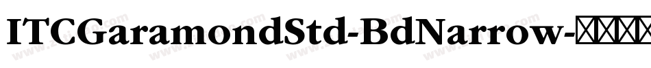 ITCGaramondStd-BdNarrow字体转换