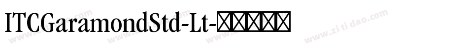 ITCGaramondStd-Lt字体转换
