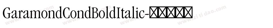 GaramondCondBoldItalic字体转换