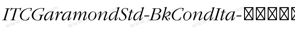 ITCGaramondStd-BkCondIta字体转换