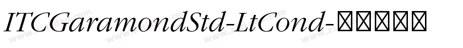 ITCGaramondStd-LtCond字体转换