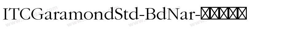 ITCGaramondStd-BdNar字体转换