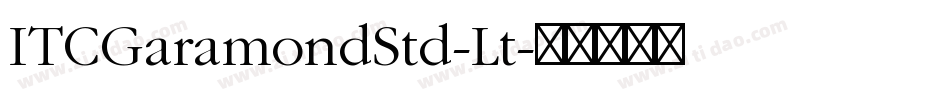 ITCGaramondStd-Lt字体转换