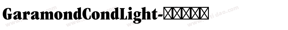 GaramondCondLight字体转换