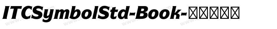 ITCSymbolStd-Book字体转换