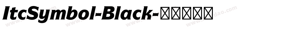 ItcSymbol-Black字体转换