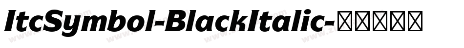 ItcSymbol-BlackItalic字体转换