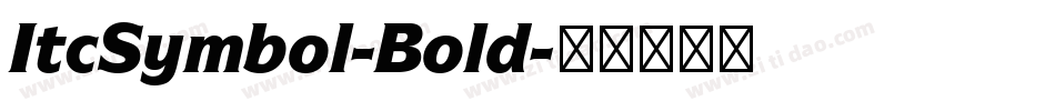 ItcSymbol-Bold字体转换