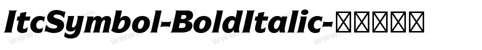 ItcSymbol-BoldItalic字体转换