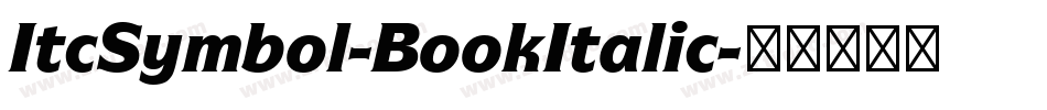 ItcSymbol-BookItalic字体转换
