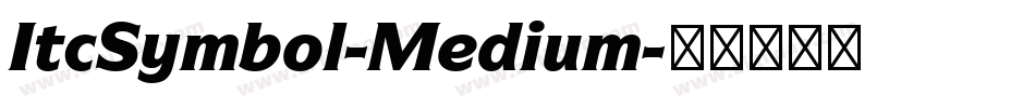 ItcSymbol-Medium字体转换
