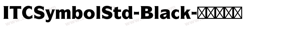 ITCSymbolStd-Black字体转换