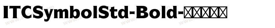 ITCSymbolStd-Bold字体转换