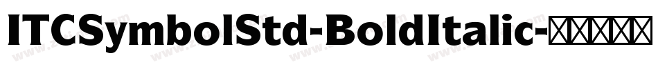 ITCSymbolStd-BoldItalic字体转换