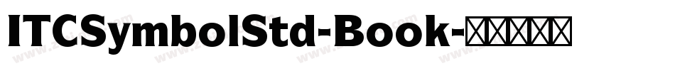 ITCSymbolStd-Book字体转换