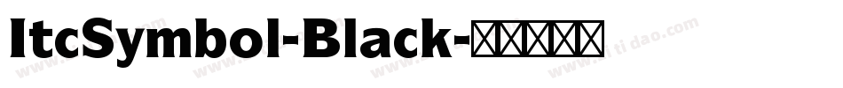 ItcSymbol-Black字体转换