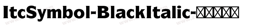 ItcSymbol-BlackItalic字体转换