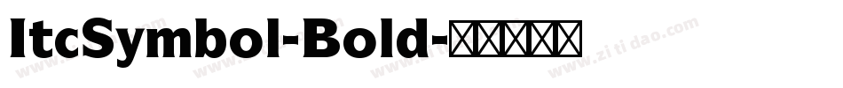 ItcSymbol-Bold字体转换